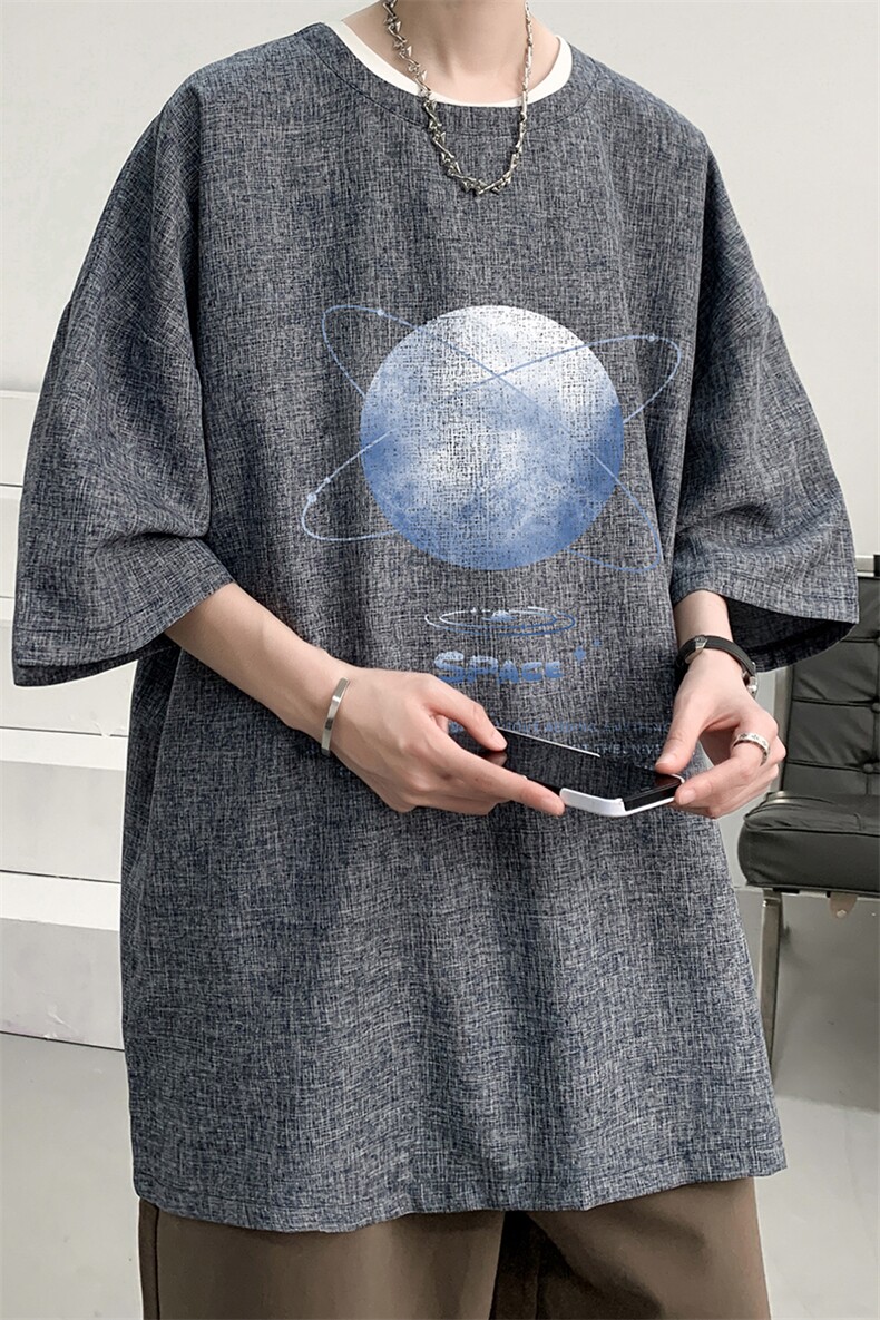 风复古亚麻短袖男棉麻t恤男半袖ZT71241-P35,男装T恤,电商A040