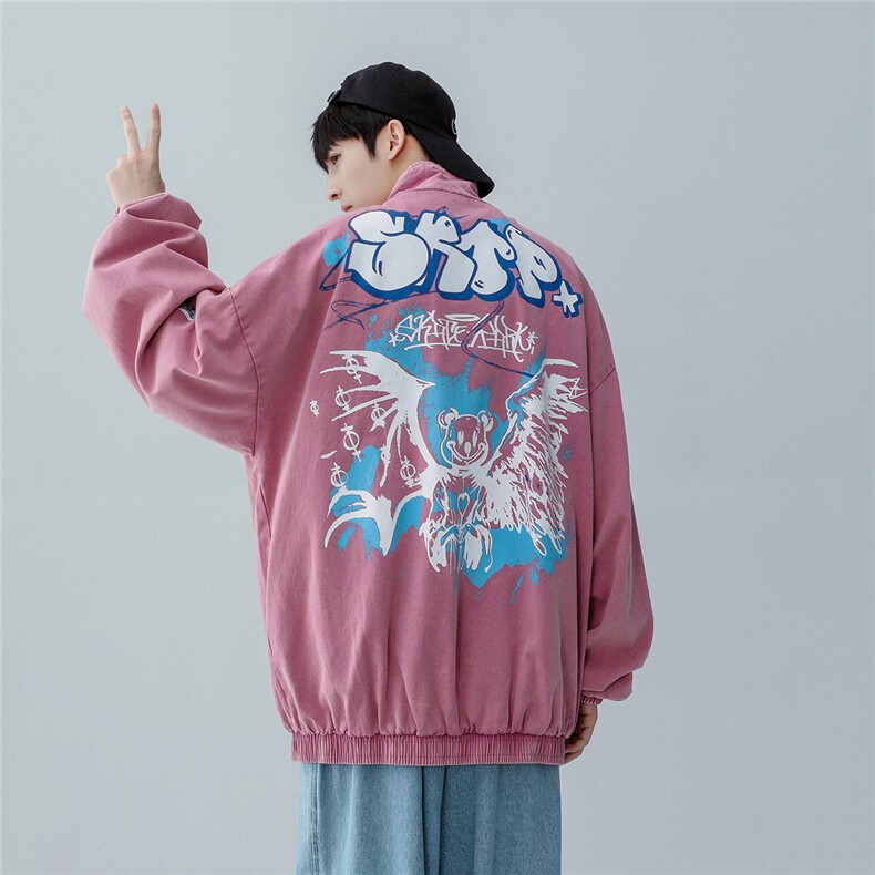 26春季款潮流休闲宽松情侣手绘夹克外套JK9138/P30,男装夹克,星座202
