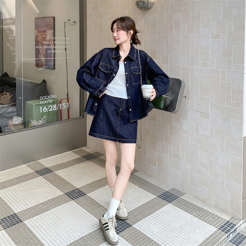 新款牛仔套装三件套已出货9509P185K298,女装套装/套裙,2C095
