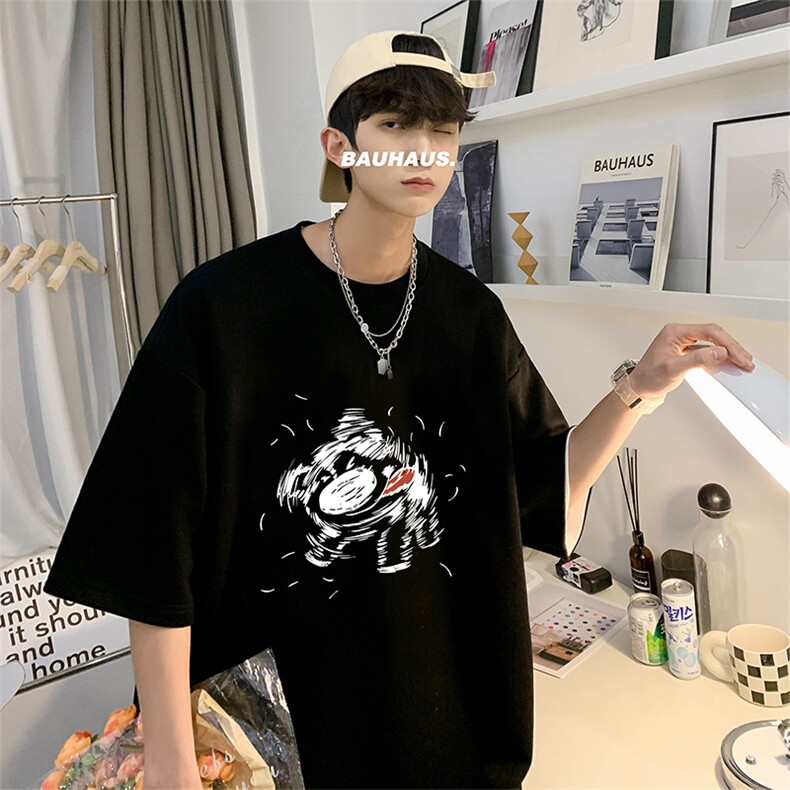量大优供视频220克美式短袖t恤T2895得物直播有280克品质,男装T恤,电商A486