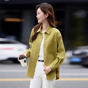 长袖衬衫2025年春季新款女装衬衣时尚洋气休闲大码百搭高级感上衣图片