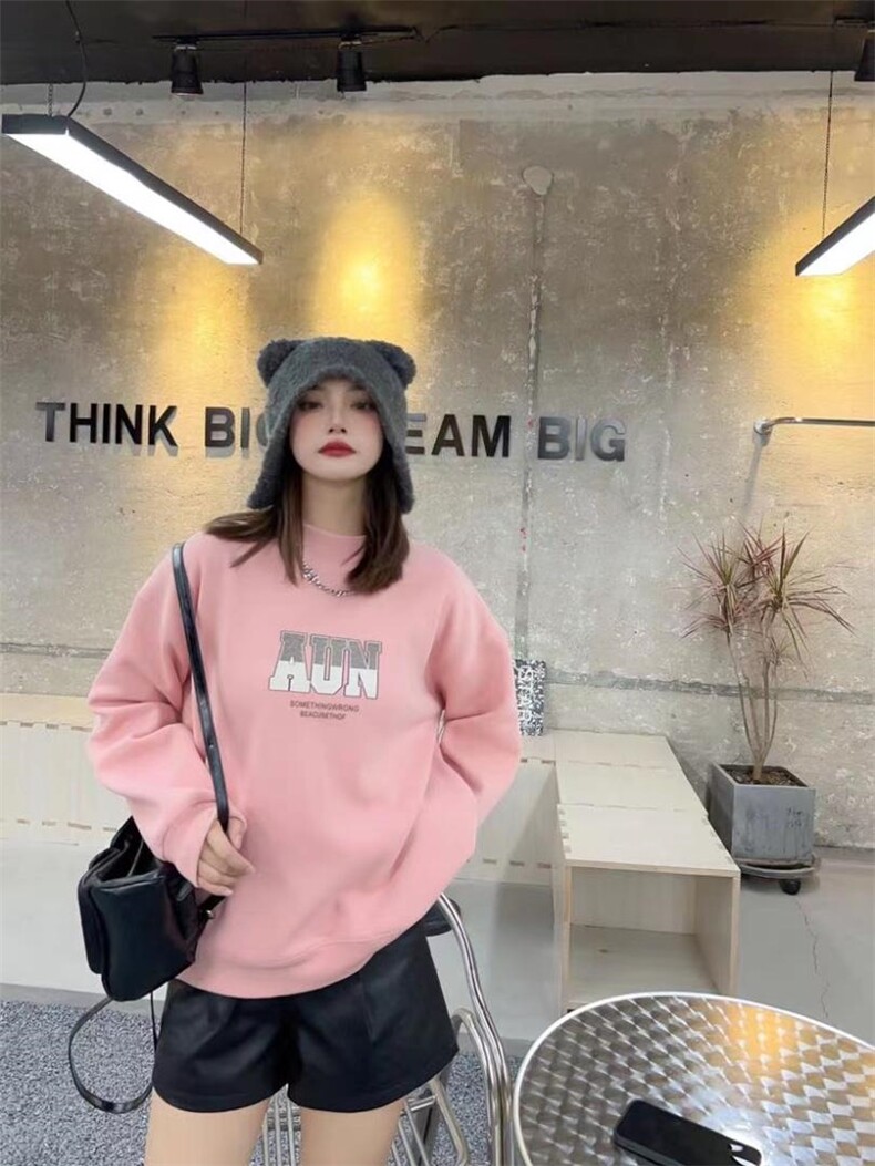 假两件拼接加绒卫衣，女装卫衣/绒衫，泽妤