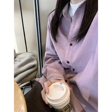 TC663-p45气质复古灯芯绒女法式叠穿内搭衬衣外套，女装衬衫，星座617A-2