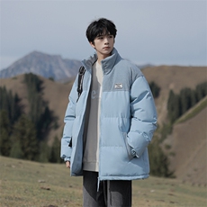 冬季青少年灯芯绒立领拼接外套休闲百搭面包服棉服5302-P78，男装棉衣，电商B306