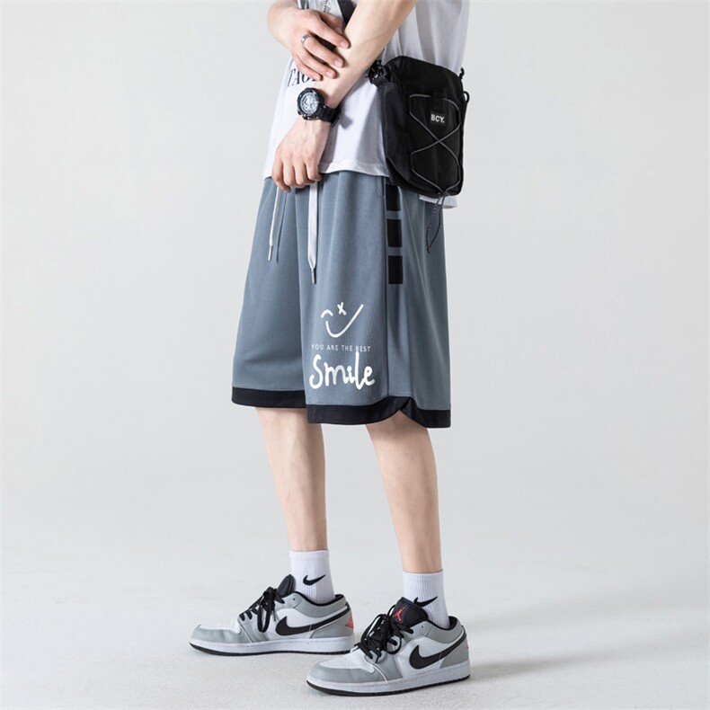 ！2023夏季男士冰丝速干短裤潮牌印花运动五分裤DK609P30,男装休闲裤,电商B220