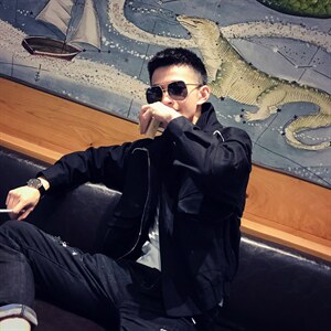 社会风秋纯色立领大口袋夹克时尚B297-1903-P105控148图片