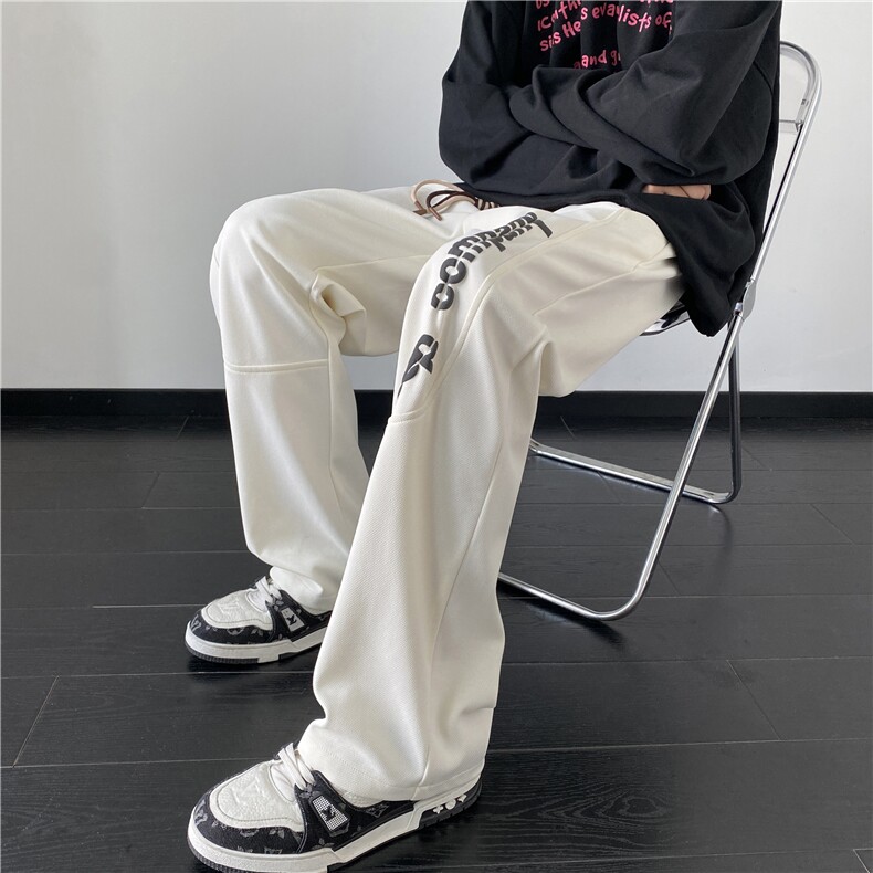 抖音品质秋季新款大菠萝格300克宽松卫裤B315-K23410-特p30控58,男装休闲裤,电商B315