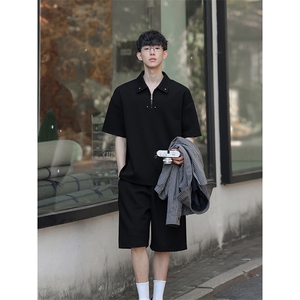 cityboy时尚潮流风套装宽松垂坠感纯色百搭运动套装T926P55控88图片