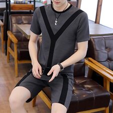 主推夏季短袖T恤潮牌休闲青少年韩版帅气套装男T708-p50，男装套装，星座1206（原A206）