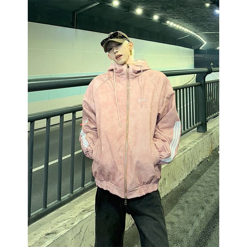羊羔绒PU皮棉服男款冬季加绒加厚保暖棉袄美式高街棉衣M02/P118,男装夹克,星座206（原A221）