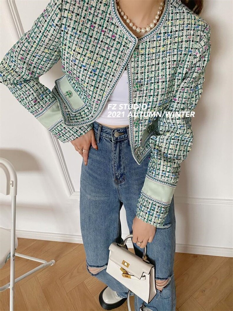 秋季新款个性拼皮小香，其它，F/TU