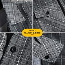 休闲格子衬衫男长袖韩版潮流宽松情侣衬衣秋款百搭外套DF62T，男装衬衫，电商A102