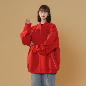 JK8103/P68春装现货立领夹克男女外套棒球服防水大码潮工装上衣图片