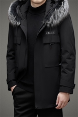 DJ8222钱塘2020-3冬季厚款商务休闲毛领中年男士派克服外套P745，男装夹克，钱塘207-3