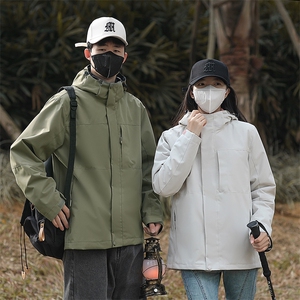 FL88821-618春秋男女防风防水冲锋衣户外连帽时尚休闲夹克图片