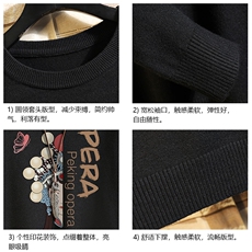M67161-P45加绒款-P65圆领毛衣男大码针织衫男毛线衣线衫砖墙，男装针织衫/毛衣，电商A040A