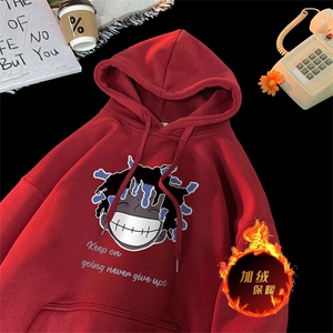 500克重磅冬季美式加绒加厚卫衣外套DL1602常规特P35加绒特40图片