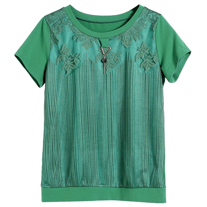 韩版潮流时尚百搭休闲显瘦气质优雅修身短袖2021年夏季，女装T恤，丽影随形