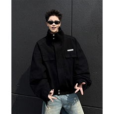 重磅短款夹克外套男款立领痞帅高级感美式工装上衣潮JK301-P88，男装夹克，星座308B-1