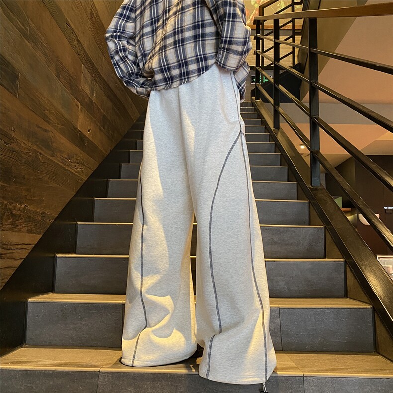 2025春季新款美式运动设计感宽松休闲卫裤B315-K25605-特p40控78,男装休闲裤,电商B315