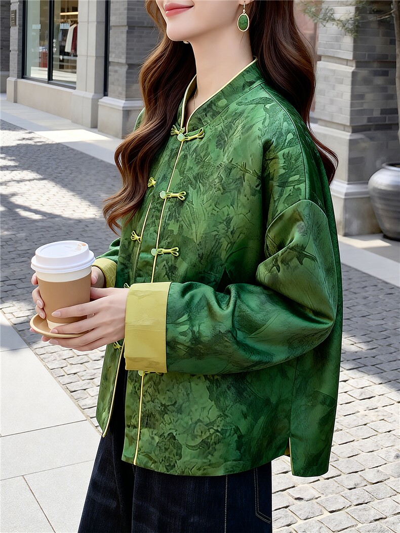 芷墨春季新款复古盘扣设计感新中式气质外套显高显瘦超百搭女,女装短外套,芷墨服饰