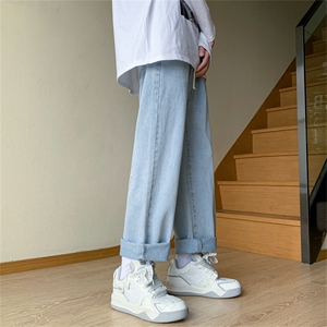 牛仔裤男复古直筒美式oversize裤子高街休闲长裤 A080-9291-P35,男装牛仔裤,电商A080