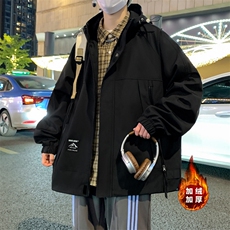 JK6810加厚-P98冬季大码工装连帽加厚棉衣冲锋衣，男装夹克，星座109