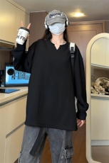 量大优供视频港风摆拍大码V领长袖T恤卫衣男CP81-特p25，男装T恤，电商B371