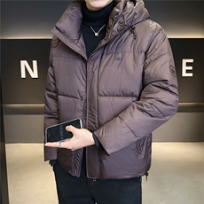 6086-m到3xL-P215标50店主风冬季男士休闲简约连帽修身羽绒服男，男装羽绒服，电商B255