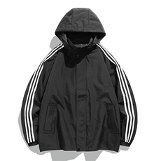 三条杠夹克男青少年运动休闲风衣上衣男女同款外套透气纯色登山服，男装夹克，星座1013