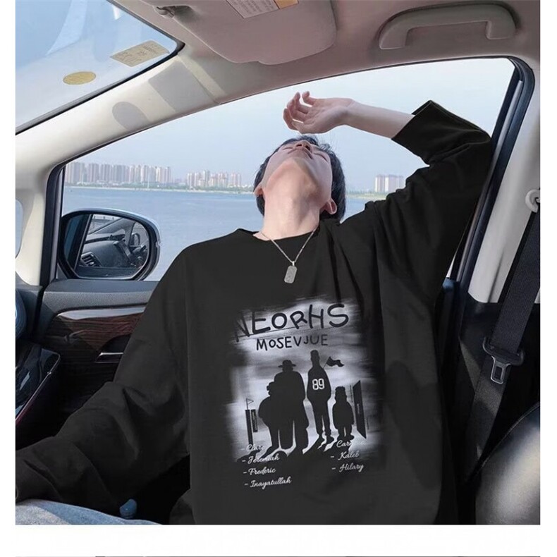 新款百搭日系ins简约纯棉长袖T恤原宿文艺流行卫衣T130-P30网络图，女装T恤，电商B245