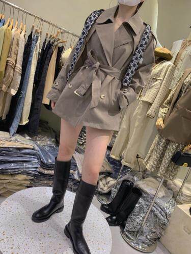 2021秋季新款一手长风衣外套，女装风衣，AND IN+