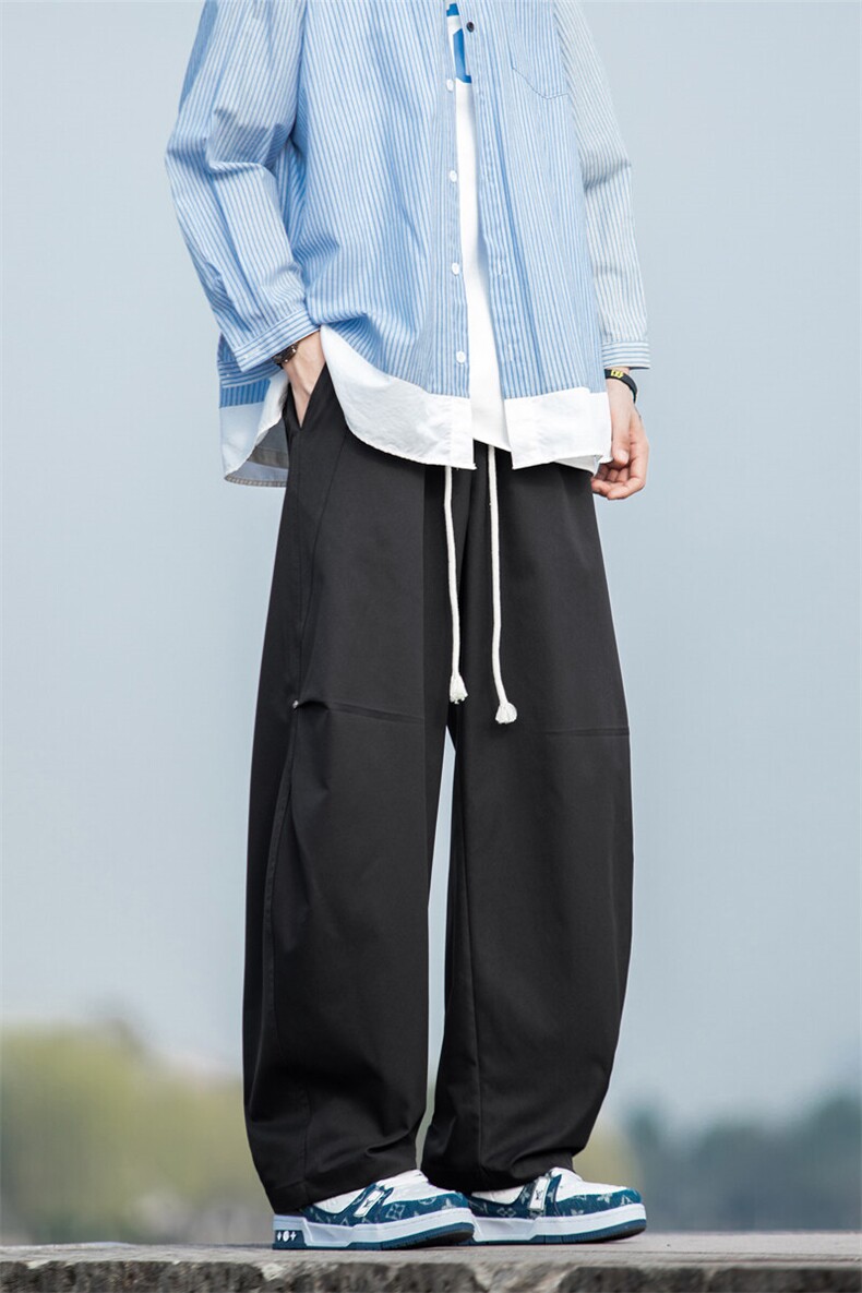 2025春夏新款潮牌大码弯刀裤宽松直筒休闲长裤男2530-P40控59,男装休闲裤,电商C305A