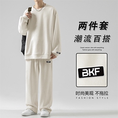 条绒圆领卫衣套装潮牌阔腿卫裤两件套TZ811常规特批98加绒特批118，男装卫衣，星座718