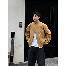 春季巴恩风飞行夹克男美式复古短款宽松boxy工装外套潮JKC970，男装夹克，星座516A