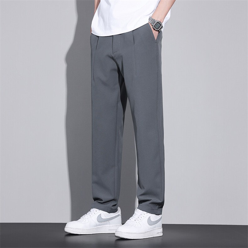 锥形小西裤男夏季薄款直筒休闲裤2026新款宽松运动长裤Z9821-P45,男装西裤,星座509