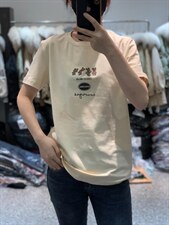 2022新款时尚潮流圆领修身百搭短袖T恤，女装T恤，L·H·X