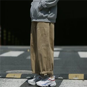 秋季日系复古cityboy工装裤男高街ins潮流阔腿灯笼裤 K4537-P30图片