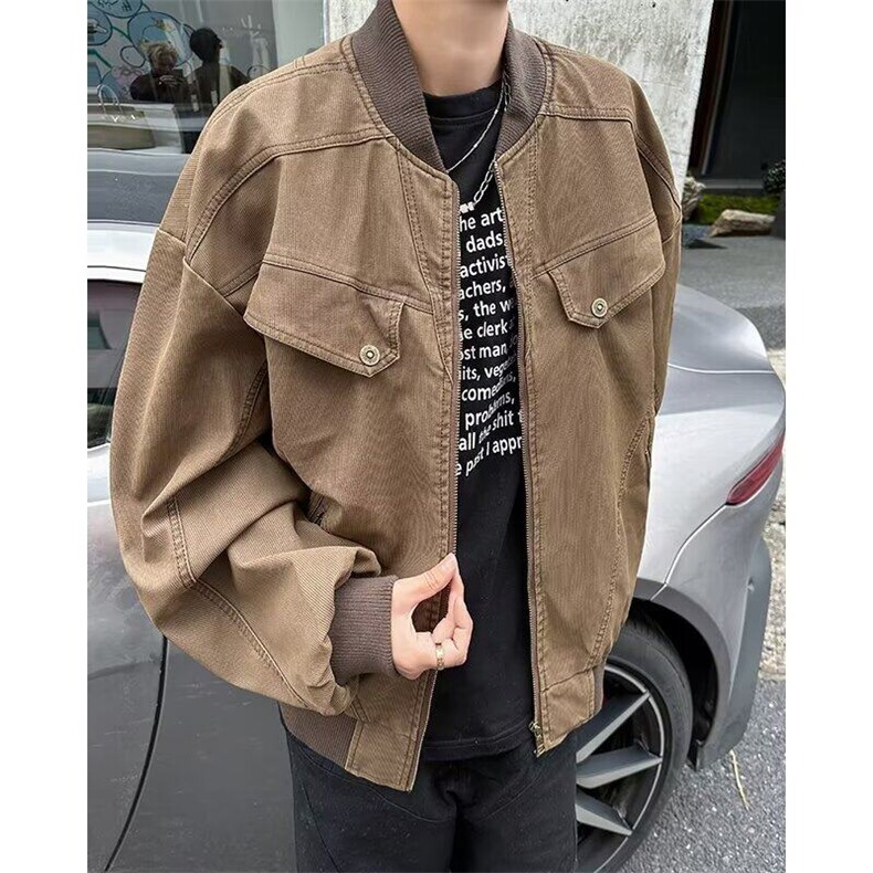 棒球服夹克男士韩版潮流高街帅百搭复古2025春季ins外套W6341-P70,男装夹克,星座412-2