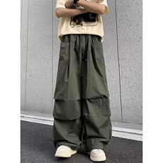 工装裤男女夏季户外休闲冲锋裤潮牌包边宽松阔腿拖地裤KA602，男装工装外套，星座1116A-1（原606A）