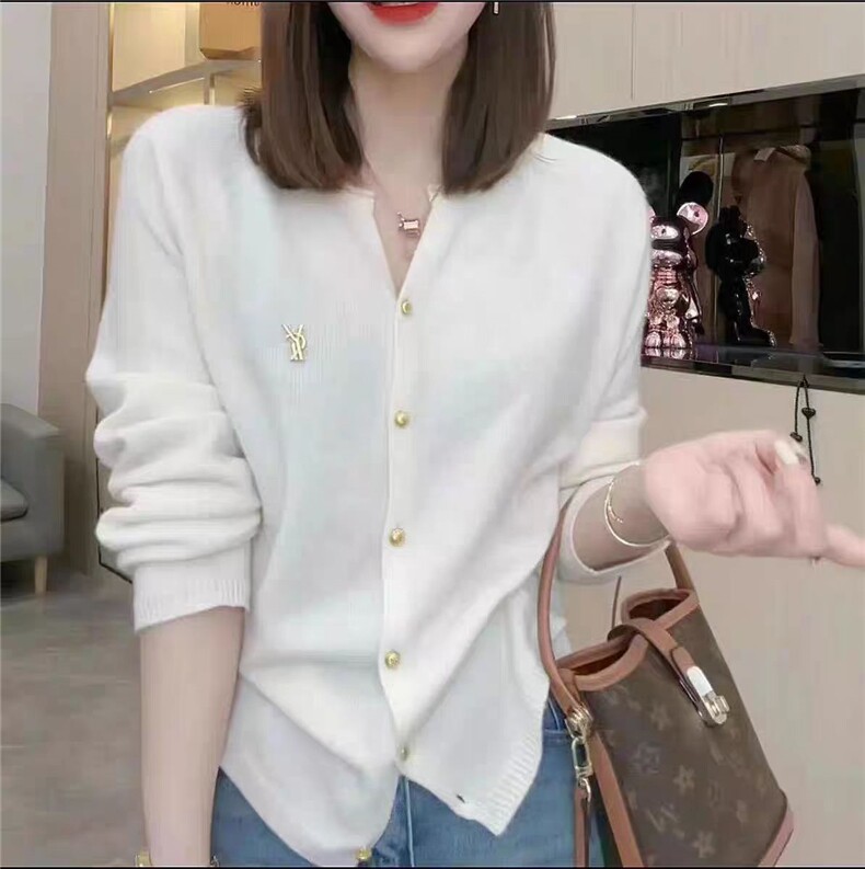 2025秋冬百搭时尚简约圆领开衫羊毛衫，女装羊毛衫，千御纺羊绒