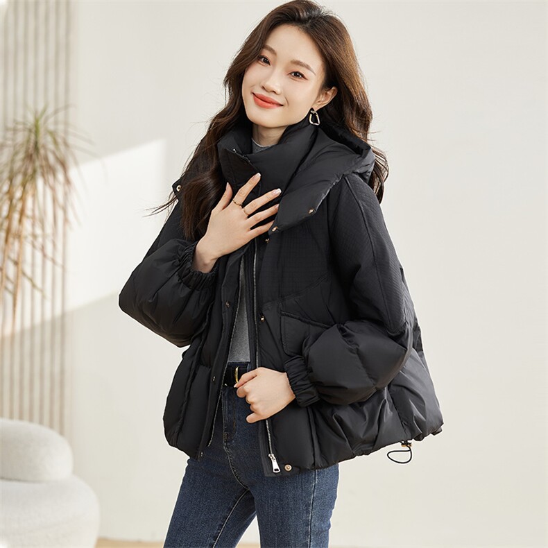 短款羽绒服女冬季小个子高端品牌2025新款大码时尚加厚面包服外套,女装羽绒服,丽影随形
