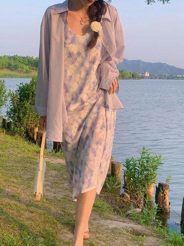 定制花色吊带裙，女装背心吊带，TWO LAPS