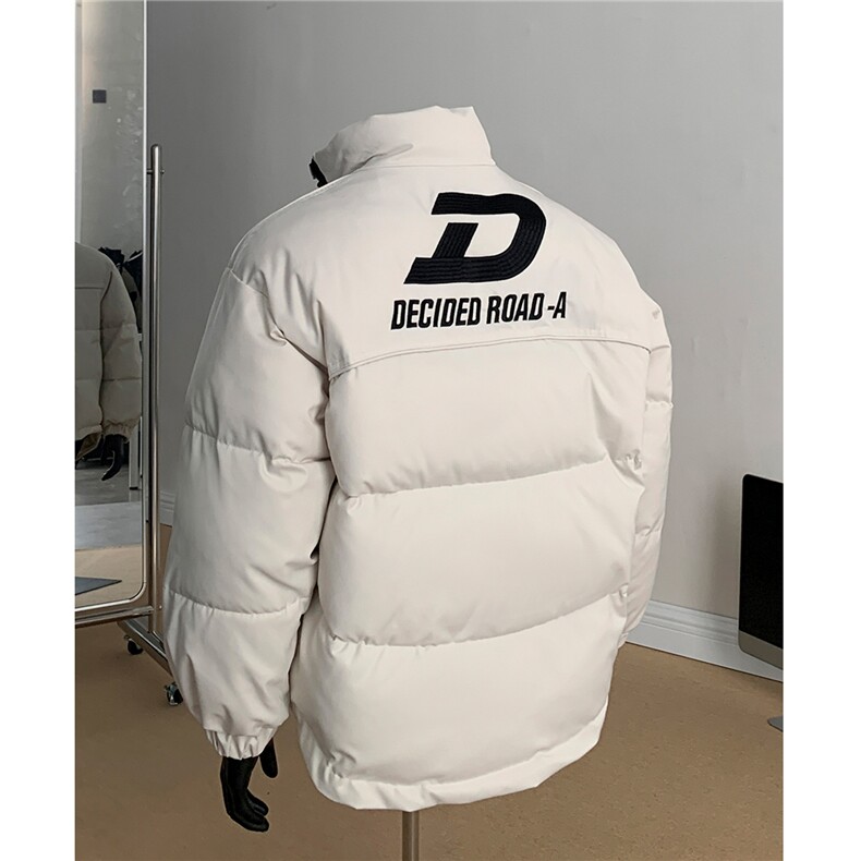 假模冬装美式重磅刺绣棉衣大拉链情侣棉服立领外套男H1027P148,男装棉衣,电商A341