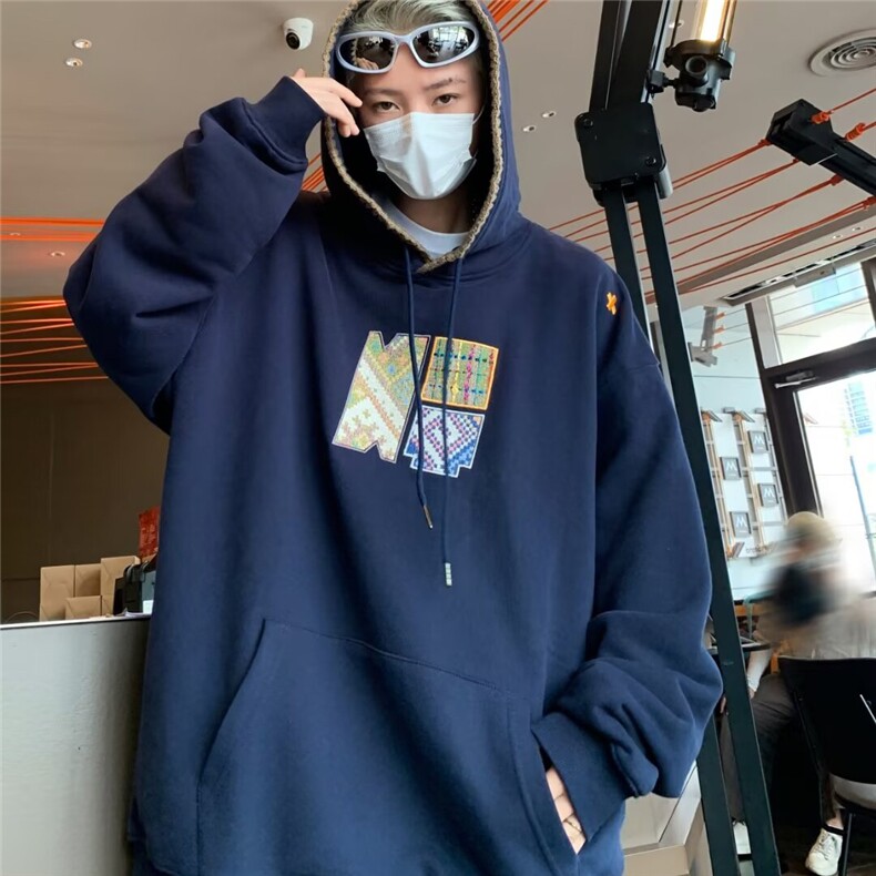 时尚华棉包边毛巾绣连帽袋鼠袋卫衣男装外套XZ212-1-QWY8052-P55,女装短外套,星座212-1