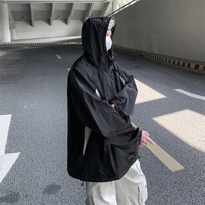UPF50+灰色透气轻薄连帽男女情侣款新款户外速干专业钓鱼防晒外套图片