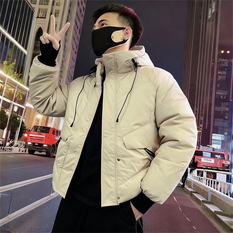 B07/P108控148冬季潮牌解构连帽工装式冲锋衣棉衣外套男白首1,男装夹克,星座305B