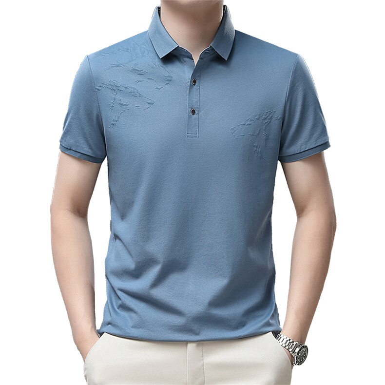 男士短袖夏季休闲t恤百搭polo衫中年爸爸夏装上衣QP1627-P57,男装Polo衫,星座1105-3