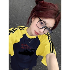 夏季美式高街重磅纯棉三条杠织带插肩撞色男女短袖T恤CZ187-特P25，男装T恤，电商A486