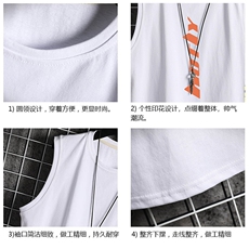 TB36006-P35纯汗背心套装男士大码汗衫短裤两件套网格挂拍，男装T恤，电商A040A